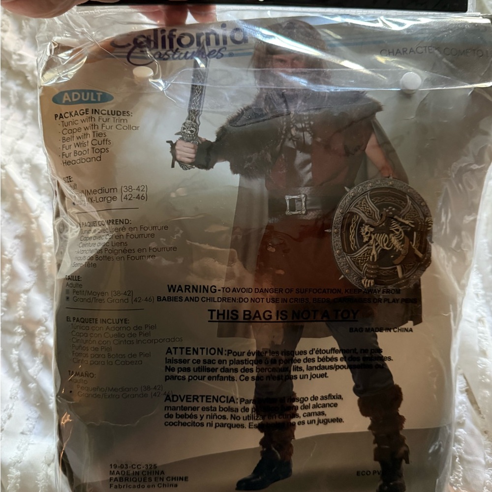 Halloween Costume Male Viking - Brown